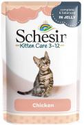 Schesir Cat Kурка в желе для кошенят, пауч