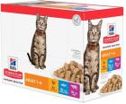 Hill's SP Adult Feline Мультипак курка / риба / яловичина в соусі