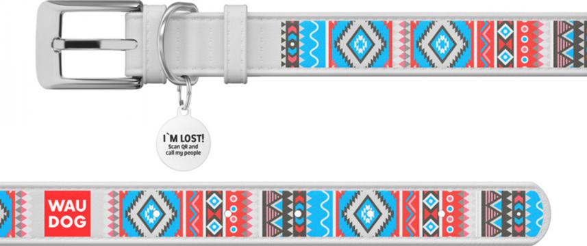 Изображение 2 - Collar WauDog Design Етно qr паспортом белый
