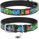Collar WauDog Design Эмаль с qr паспортом черный