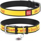 Collar WauDog Design Life is Better с qr паспортом чорный