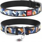 Collar WauDog Design Джунгли с qr паспортом чорний