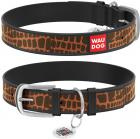 Collar WauDog Design Жираф с qr паспортом чорный