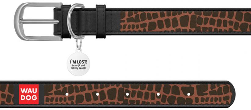 Изображение 2 - Collar WauDog Design Жираф с qr паспортом чорный