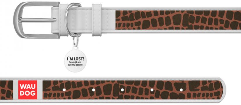 Изображение 2 - Collar WauDog Design Жираф с qr паспортом белый