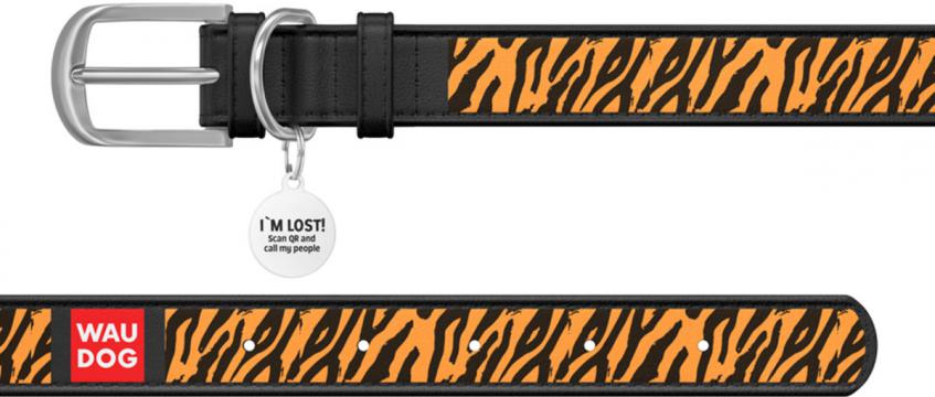 Изображение 2 - Collar WauDog Design Тигр qr паспортом черный