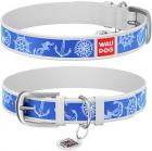 Collar WauDog Design Морская фантазия qr паспортом белый
