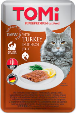 Изображение 1 - TOMi Cat Turkey In Spinach Jelly индейка в шпинатном желе