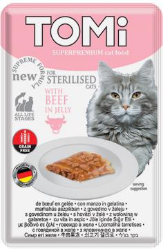 Изображение 1 - TOMi Cat Sterilised Beef in Jelly говядина в желе
