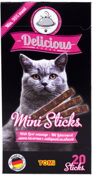 Изображение 1 - TOMi Cat Delicious Mini Sticks Liver Sausage с ливерной колбасой