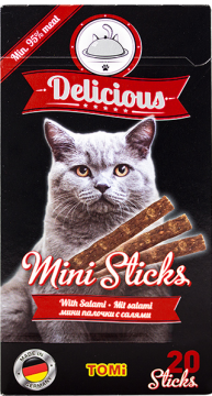 Изображение 1 - TOMi Cat Delicious Mini Sticks Salami с салями
