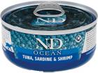 Farmina N&D Ocean GF Adult Tonno, Sardina & Gamberetto