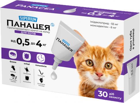 Изображение 1 - Superium Панацея капли для кошек от 0,5-4 кг