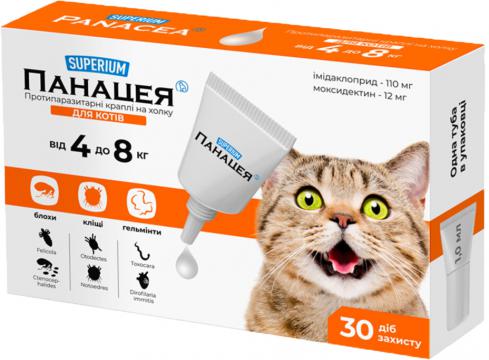 Изображение 1 - Superium Панацея капли для кошек от 4-8 кг