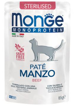 Изображение 1 - Monge Cat Monoprotein Pate Sterilised паштет с говядиной
