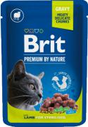 Brit Premium Cat Pouch Ягненок в соусе для стерилизованных кошек