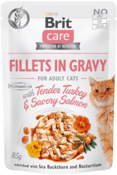 Изображение 1 - Brit Care Cat Pouch Филе индейки и лосося в соусе