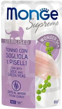 Изображение 1 - Monge Supreme Sterilised Тунец с камбалой с горошком