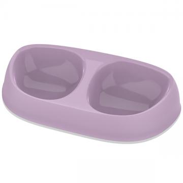 Изображение 1 - Moderna Sensibowl Двойная пластиковая миска для собак и котов лиловая