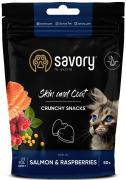 Savory Crunchy Snacks Skin and Coat Salmon and Raspberries