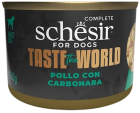 Schesir Dog Taste the World Курица с карбонарой в бульоне
