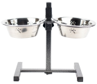 Agility Стойка с мисками из нержавеющей стали