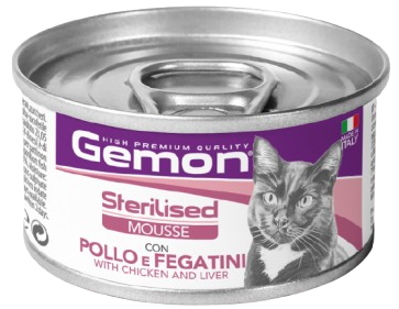 Изображение 1 - Gemon Cat Mousse Adult Sterilised c курицей и печенью