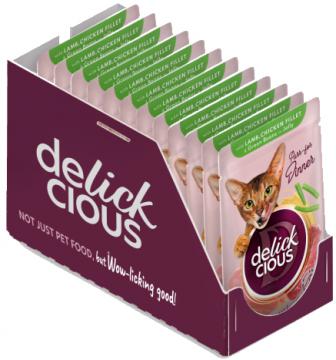 Изображение 2 - Delickcious Кусочки с ягнятиной, куриным филе и фасолью спаржевой в желе