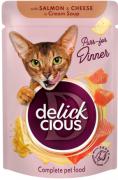 Delickcious Кусочки с лососем и сыром в крем-супе
