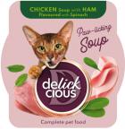 Delickcious Суп из курицы с ветчиной и добавлением шпината