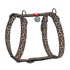 Collar WauDog Nylon з qr паспортом анатомическая шлея в цвете леопард