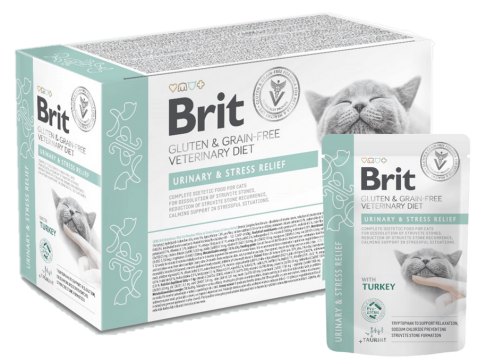 Изображение 2 - Brit Veterinary Diet Cat GF Urinary & Stress Relief пауч с индейкой