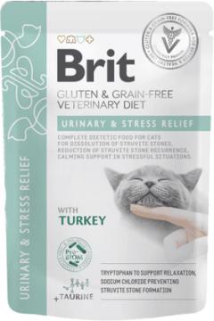Изображение 1 - Brit Veterinary Diet Cat GF Urinary & Stress Relief пауч с индейкой