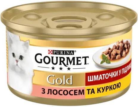 Изображение 1 - Gourmet Gold Кусочки в подливке с лососем и цыпленком