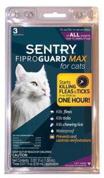 Изображение 1 - FiproGuard MAX for cats Капли от блох, клещей и вшей