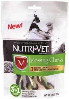 Изображение 1 - Nutri-Vet Flossing Chews 3in1 Лакомство для зубов