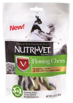 Изображение 1 - Nutri-Vet Flossing Chews 3in1 Жевательное лакомство