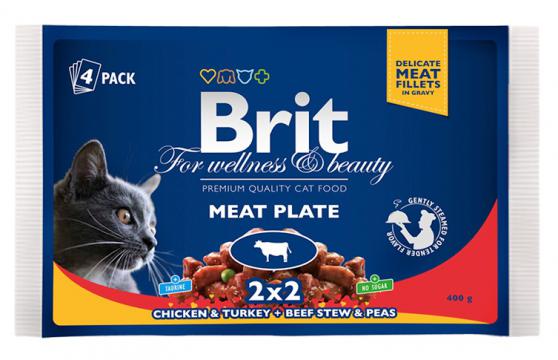 Изображение 1 - Brit Premium Pouch Cat Ассорти Мясная тарелка