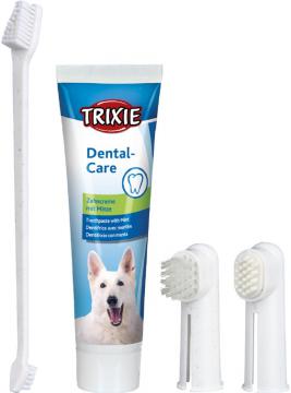 Изображение 1 - Trixie зубна паста з щітками для собак